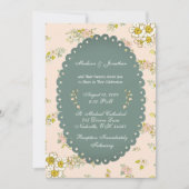 Invitation Vintage Script Floral Blush Mariage (Devant)