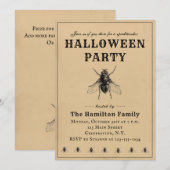 Invitation vintage Simple Halloween Party (Devant / Derrière)