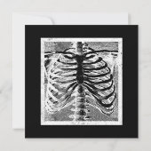 Invitation Vintage Skeleton Bones Torso Body Halloween (Dos)