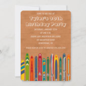 Invitation Vintage Skis Custom Skiing Themed Party (Devant)