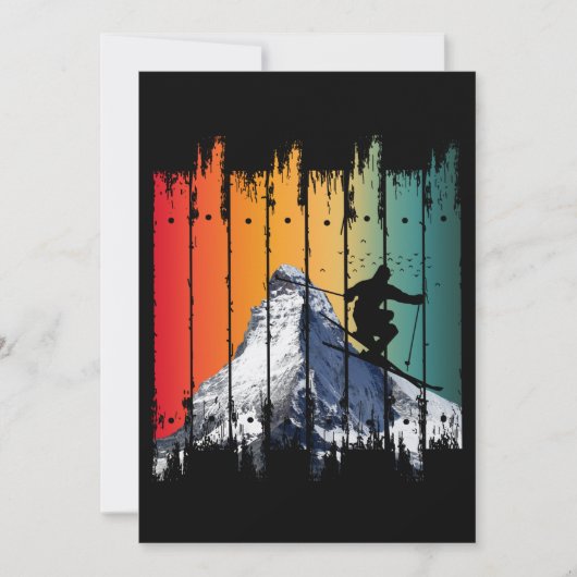 INVITATION VINTAGE SNOW POISON DE SKI DE MONTAGNE (Devant)