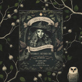 Invitation Vintage sorcière gothique victorienne Halloween