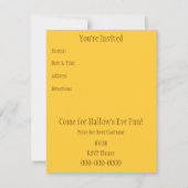 Invitation vintage sorcière Halloween (Dos)