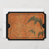 Invitation Vintage Spider Web Halloween fête d'anniversaire (Dos)