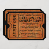 Invitation Vintage Spider Web Halloween fête d'anniversaire (Devant / Derrière)