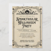 Invitation Vintage Spooktacular Halloween Costume Party (Devant)
