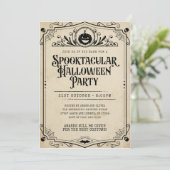Invitation Vintage Spooktacular Halloween Costume Party (Debout devant)