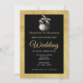 Invitation Vintage Steampunk Black Silver Gold (Devant)