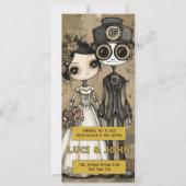 Invitation Vintage Steampunk Mariage risqué invite (Devant)