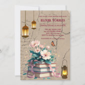 Invitation Vintage Storybook Floral Baby shower (Devant)