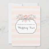 Invitation Vintage Stripes Mariage Vow Renouvellement Invitat (Devant)