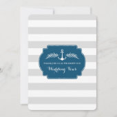 Invitation Vintage Stripes Mariage Vow Renouvellement Invitat (Devant)