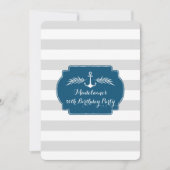 Invitation Vintage Stripes Nautique 50ème anniversaire (Devant)