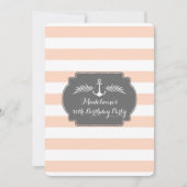 Invitation Vintage Stripes Nautique 50ème anniversaire (Devant)