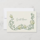 Invitation Vintage style Art nouveau nom d'invité (Dos)