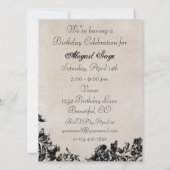 Invitation Vintage Style Cheval Jumping Anniversaire Invitati (Dos)