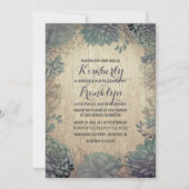 Invitation Vintage Succulents Mariage rustique (Devant)