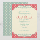 Invitation Vintage Sucre (Devant / Derrière)