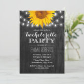 Invitation Vintage Sunflower String Lumières Bachelortie (Debout devant)