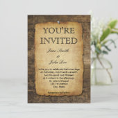 Invitation Vintage sur papier (Debout devant)