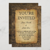 Invitation Vintage sur papier (Devant / Derrière)