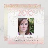 Invitation Vintage/Swirls/Damask/Graduations (Devant / Derrière)