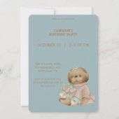 Invitation Vintage Teddy Bear Anniversaire (Devant)