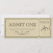 Invitation vintage Ticket de douche nuptiale (Dos)