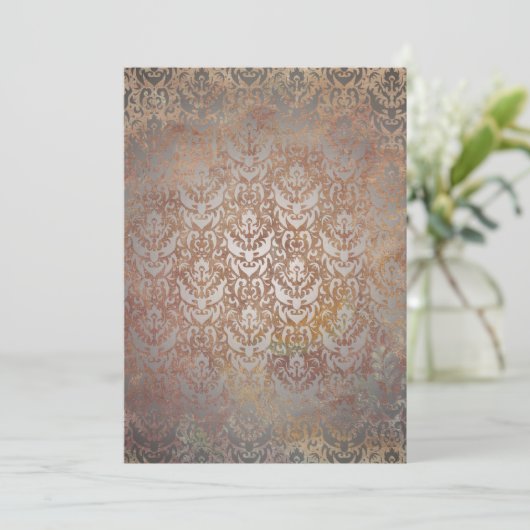 Invitation vintage toscane Damask (Debout devant)