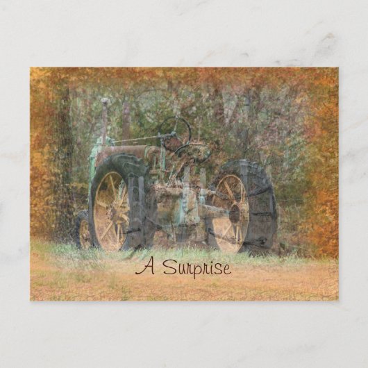 Invitation vintage Tracteur pour toute occasion (Devant)
