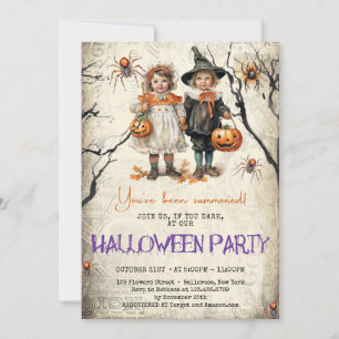 Invitation Vintage tradition classique Halloween costume pour