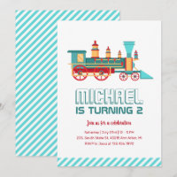 Vintage train rétro et Anniversaire de enfant colo