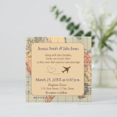 Invitation Vintage, Travel Themed Wedding Invite (Debout devant)