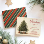Invitation Vintage Tree and Corporate Christmas Party<br><div class="desc">Célébrez la saison des Fêtes avec notre Vintage Tree Corporate Christmas Party Invitations dans les tons modernes de vert et de rouge. Customisez pour votre événement spécial et personnalisez pour créer un souvenir unique que vous êtes sûr de chérir pour les années à venir.</div>