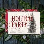 Invitation vintage Tree Holiday Party
