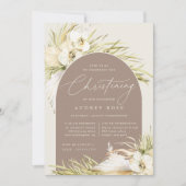 Invitation Vintage Tropical Christening Ceremony & Party (Devant)