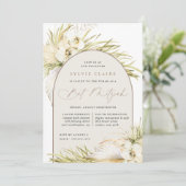 Invitation Vintage Tropics Boho Bat mitzvah (Debout devant)