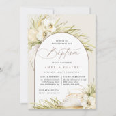 Invitation Vintage Tropiques Baptême Cérémonie & Fête (Devant)