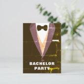 Invitation vintage Tuxedo Bachelor Party (Debout devant)