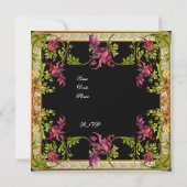 Invitation Vintage Verrou Floral Frame (Dos)
