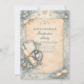 Invitation Vintage Veterinary Graduation Part (Devant)