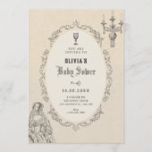 Invitation Vintage victorian baby shower (Devant)