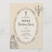 Invitation Vintage victorian birthday (Devant)