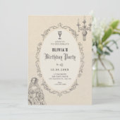 Invitation Vintage victorian birthday (Debout devant)