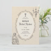 Invitation Vintage victorian bridal shower (Debout devant)