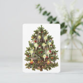 Invitation vintage Victorian Christmas Tree Party (Debout devant)
