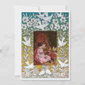 Invitation Vintage Victorian Era Doves & Flowers Mariage (Dos)