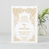 Invitation Vintage Victorian Era Tree Foliage Wedding (Debout devant)