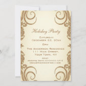 Invitation Vintage Victorian Holiday Christmas Party (Dos)