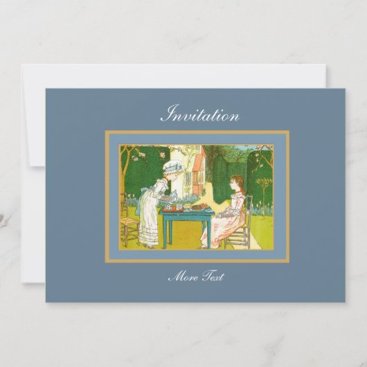 Invitation Vintage Victorian Tea Party (Devant)